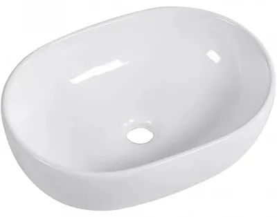 Obrázok produktu pre sklokeramikaO – Keramické umývadlo Deno – na dosku – biela lesklá – 48 x 35 cm