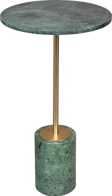 Produktbild von Dutchbone Gunnar Beistelltisch Rund 37,5 cm Marmor Grün/ Gold