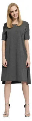 Produktbild von Damen Kleid Asymmetrisch mit Schlitzen; Grafit S