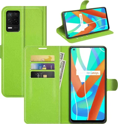 Immagine prodotto di Per Oppo Realme 8 / 8 Pro Custodia per cellulare verde Custodia in Pelle finta Copertura protettiva