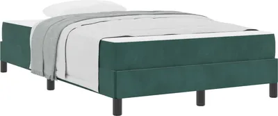 Produktbild von vidaXL Boxspringbett mit Matratze Dunkelgrün 120 x 200 cm Stoff