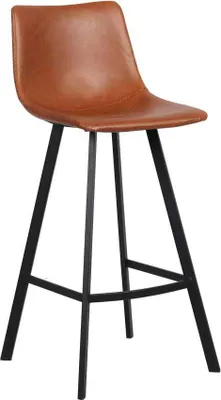 Produktbild von Barhocker Ozan aus Kunstleder Cognac, 78cm Sitzhöhe, Gesamthöhe 108cm