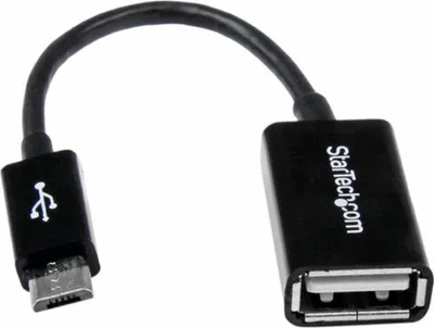 Obrázek produktu pro StarTech.com UUSBOTG, 0,127 m, Micro-USB B, USB A, USB 2.0, 0,48 Gbit/s, Černá