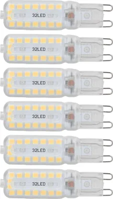 Zdjęcie produktu dla 6szt G9 Żarówki LED 7W Ściemnialne 360�� Oświetlenie Wymienna żarówka do ściennej lampy biurkowej Ciepła biel 220-240V