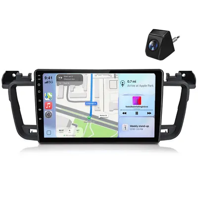 Produktbild von Hexinex 9'' Android 15 Autoradio Carplay Android Auto 2+64GB Für Peugeot 508 2011-2018 GPS Navi WiFi BT SWC FM RDS DSP 2DIN USB DSB+