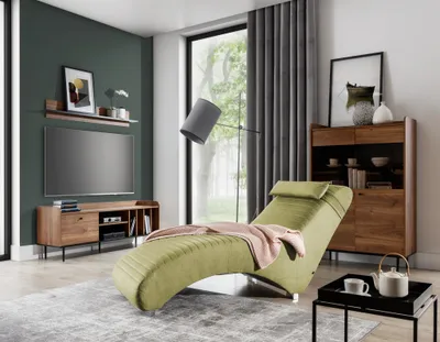 Productafbeelding van Relaxstoel, model ABRAMO, bekleed met stof Lisbon, lichtgroen