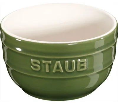 Produktbild von Staub Ceramic Förmchenset Geschenkkarton 9,3 x 5,7 x 9,3 cm, Ø 8 cm rund Basilikumgrün