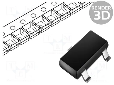 Produktbild von Diode: Gleichrichterdiode Schottky; SMD; 30V; 0,2A; SOT23 BAT54A.215 Schottkydioden SMD