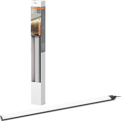 Produktbild von Osram LED Unterbauleuchte Linear Angle Frameless 55cm Schwarz 7,5W 490lm CCT 3000K/4000K/6500K Dimmbar mit Sensor