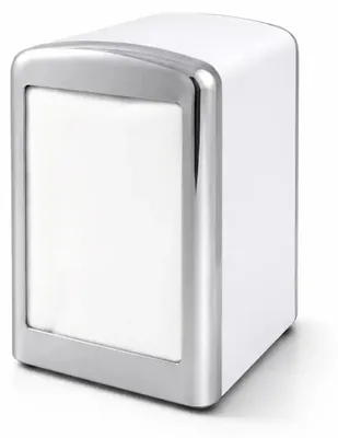 Obrázek produktu pro Kovový zásobník na ubrousky 17x17 cm Zásobník na ubrousky BÍLÝ
