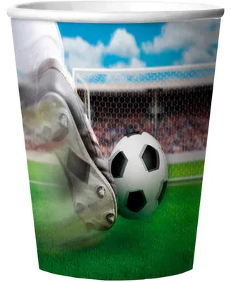 Image de 4 gobelets Football 3D