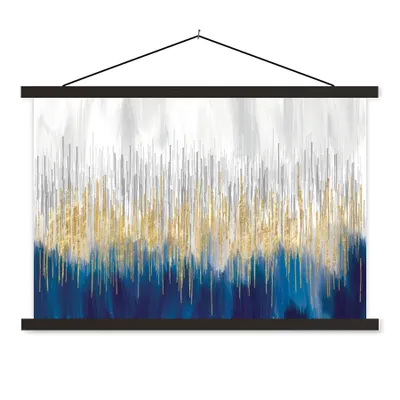 Produktbild von MuchoWow® Textilposter Ölfarbe - Abstrakt - Malerei 60x40 cm mit schwarzem Rahmen - Hölzernes