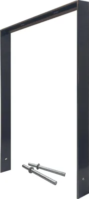 Produktbild von Fahrradanlehnbügel 116,5 x 77 cm Flachstahl 13 mm Anthrazit Einbetonieren Fahrradständer Parker Typ U