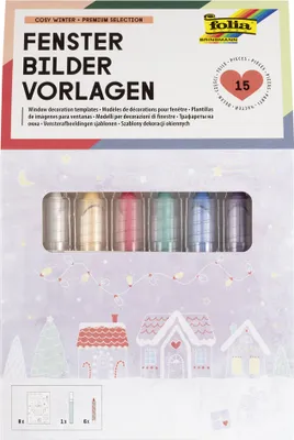 Image de modèles de vitraux folia "COSY WINTER" - Premium