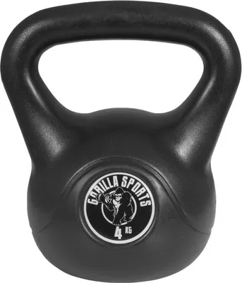 Produktbild von GORILLA SPORTS® Kettlebell - 4 kg Gewichte, aus Kunststoff - Kugelhantel, Schwunghantel, Kugelgewicht