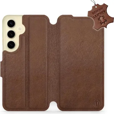 Produktbild von Echtleder Handyhülle für Galaxy S24, Mobiwear Leather, Braun