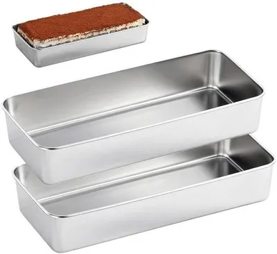 Productafbeelding van Set van 2 RVS Broodvormen voor Brood, Cake en Toast