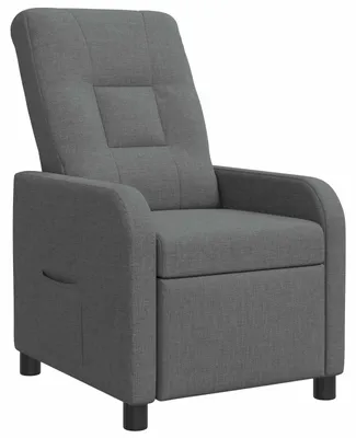 Image de vidaXL Fauteuil de relaxation gris foncé Tissu