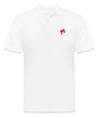 Produktbild von Spreadshirt Barbie Silhoutte Stick Herren Poloshirt, 4XL, Weiß