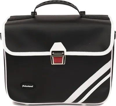 Produktbild von Haberland Einzeltasche Kunstleder 10l Retro schwarz/weiß - stilvolle Fahrradt....