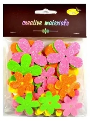 Productafbeelding van Bloemen van iriserend schuim, lenteversiering, 56 stuks - Galeria Hobby