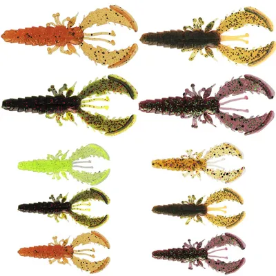Produktbild von Westin Crecraw Slim Creaturebait 5,5cm 1,5g - 6 Gummikrebse, Farbe:Black/Chartreuse
