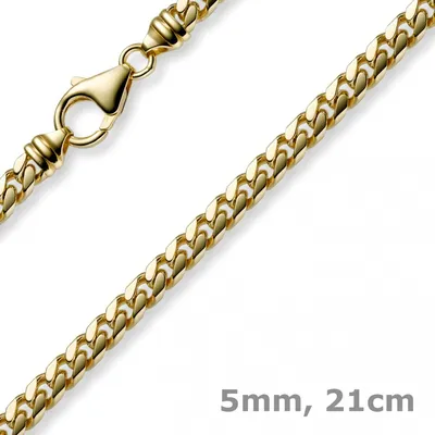 5mm-Armband-Panzerkette-oval-585-Gelbgold-21cm