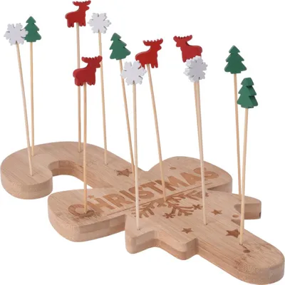 Produktbild von Serviertablett mit Zahnstochern, Weihnachtsmotiv