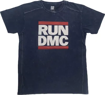 Produktbild von Run DMC - T-Shirt Gewaschen für Herren/Damen Uni RO8056 (S) (Marineblau)