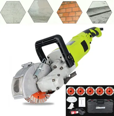 Produktbild von Elektrische Schlitzfräse Mauernutfräse 4000W Schlitzmaschine Nutschneidemaschine Wandjäger Maschine Schlitzfräse Mauerfräse für Ziegel Marmor Beton Cutter