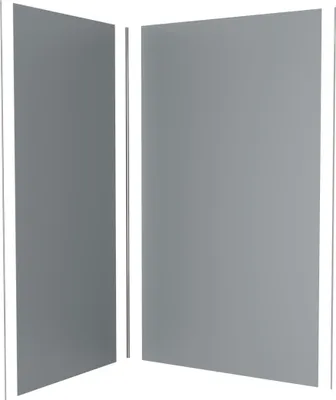 Image de Pack 2 Panneaux Muraux en Aluminium Silver 120+90x210 cm + Profilés Chrome