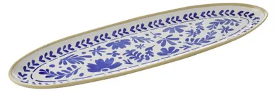 Produktbild von APS 85443 APS 85443 Teller FLORYN - Melamin blau/weiß-beige, Ø 15,5 cm, spülmaschinengeeignet