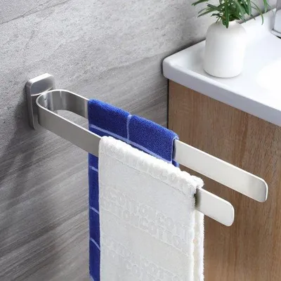 Obrázek produktu pro Unyqoos® dvojitý držák na ručníky z nerezové oceli do koupelny a kuchyně, 40 cm