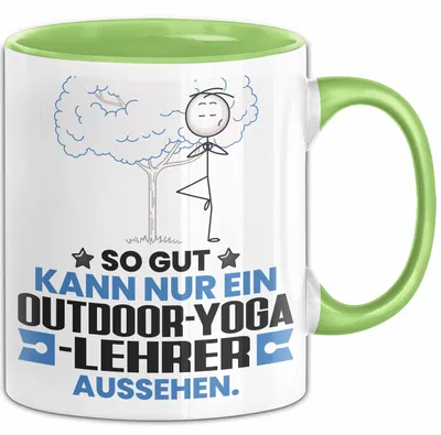 Produktbild von Outdoor-Yoga-Lehrer Geschenk Tasse So Gut Kann Nur Ein Outdoor-Yoga-Lehrer Aussehen Geschenkidee Kaffee-Becher (Grün)
