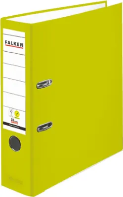 Produktbild von Falken 20x PP-Color-Ordner A4 Rücken 80mm + Einsteckschild Neongrün 23001056F