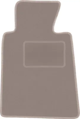 Produktbild von Fahrerfußmatte Velours beige passend für BMW 5 E34 (1988-1994, Limousine, Kombi, Touring) – mit Befestigungen – passgenau