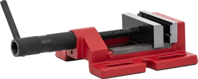Produktbild von STIER Maschinenschraubstock, Backen-B. 100 mm, Spann-W. 85 mm, V-Nut für Rundmaterialien, 1100 N Spannkraft, 4,3 kg