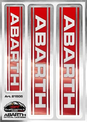 Produktbild von Abarth Chromaufkleber Offizielle 3 Logos, Tischmaße 94 x 131 mm