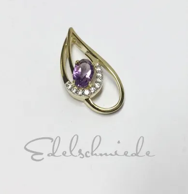 Produktbild von Anhänger 333/- GG mit Amethyst + Zirkonia