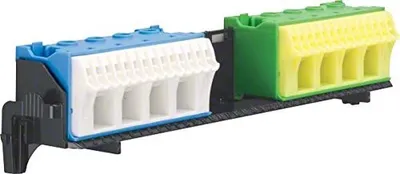 Produktbild von HAGER Träger, univers mit, mit 2 x 18 PE/N-Klemmen in Quick-Connect Technik, waagerecht