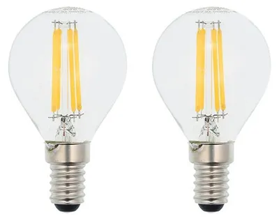Produktbild von VITO E14 LED Filamentlampe G45 6W 736lm 4000K 240V 45mm 2 Stück