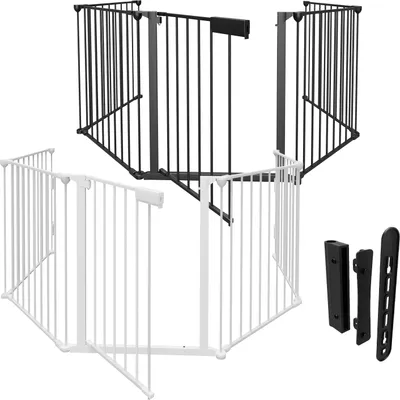 Produktbild von TolleTour Kaminschutzgitter 5x Kamingitter 310x75cm Kinderschutzgitter Absperrgitter Schutzgitter Ofenschutzgitter Laufstall Türschutzgitter weiß