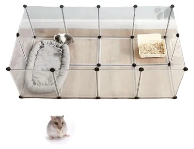 Produktbild von Meerschweinchengehege für Kleintiere – Haustierzaun – einfache Montage – 143 x 73 x 46 cm