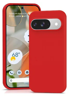 Produktbild von Hülle für Google Pixel 9 Handy Schutz Cover Silikon Gel Case Handyhülle, rot