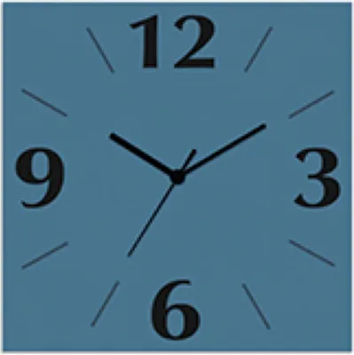 Produktbild von ARTland Wanduhr auf Alu Funkuhr - schwarzer Zeiger Trendfarbe Niagara Größe: 30x30 cm