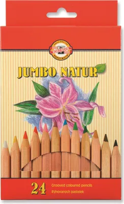 Produktbild von KOH-I-NOOR Jumbo Natur Coloured Pencils Buntstifte Set 24 Stück