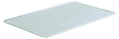 Obrázok produktu pre Perforovaný plech z hliníka GN 1/1, 4 strany, otvorený pod uhlom 45°