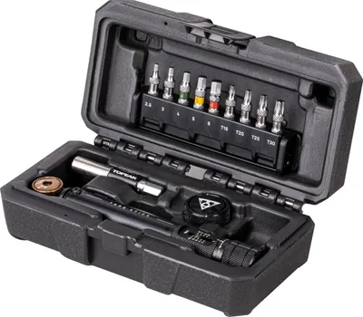 Produktbild von Topeak Torq Stick Pro 2-10 Nm, Werkzeug für Fahrräder, Fahrradtorxschlüssel, Schwarz, Aluminium, Chromstahl, Stahl, T15, T20, T25, T30, 2.5,3,4,5,6 mm