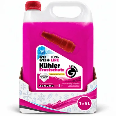 Produktbild von Kühlmittel G12 G12+ 5L Kühlerfrostschutz bis -35°C Longlife 5 Jahre gebrauchsfertig VW TL 774-F, KI-generiertes Bild
