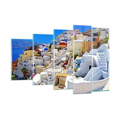 Produktbild von Bilder auf glas - Griechenland insel tourismus santorini - 150x100cm - Glasbilder - Wandbilder - Kunstdruck - Wanddekoration aus Glas - Glas Bilder - Wandbild auf Glas - GEG150x100-2651